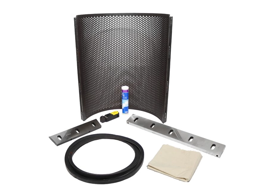GSH granulator spare parts kit with screen, knives, belt and switch